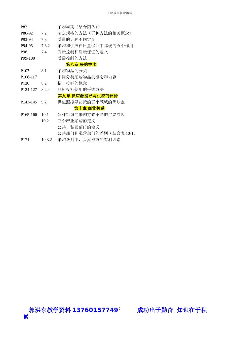 采购过程与合同管理复习要点2024年5月_第2页