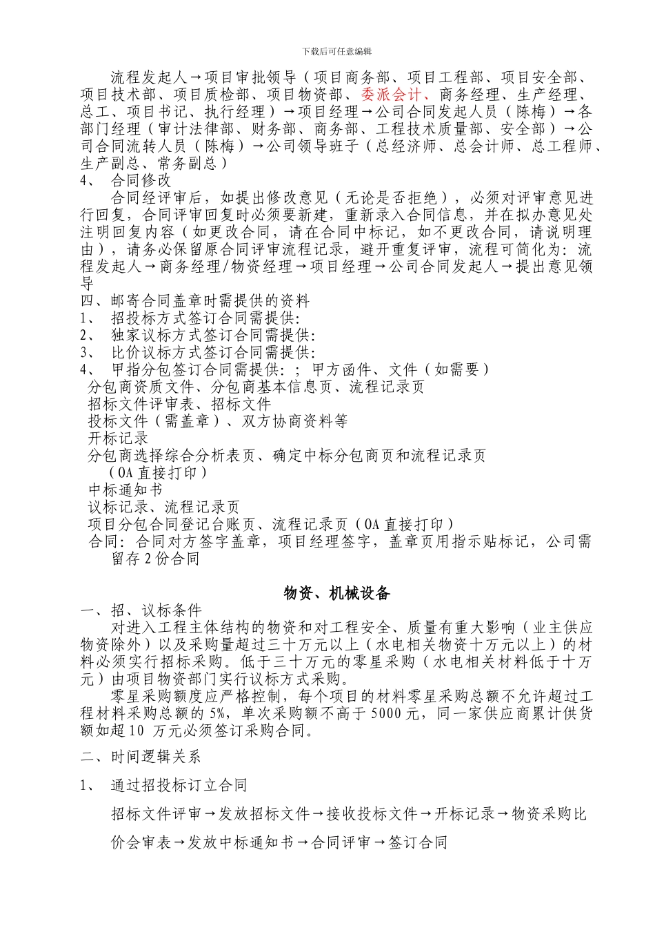 重申招投标、议标、合同签订流程及所需资料_第3页