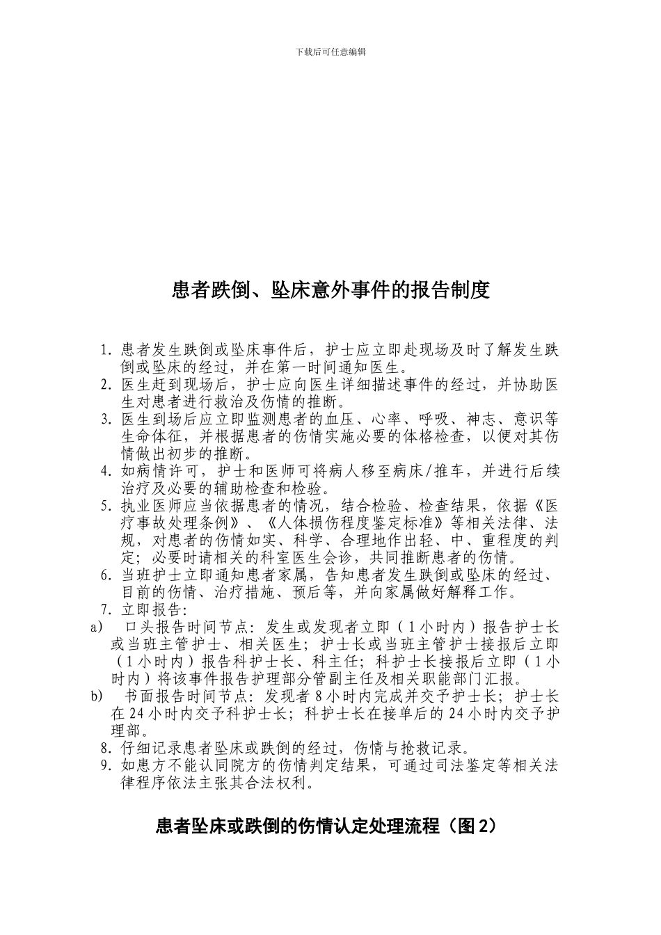 防范患者跌倒、坠床的相关制度、风险评估、相关处置措施及报告程序_第3页