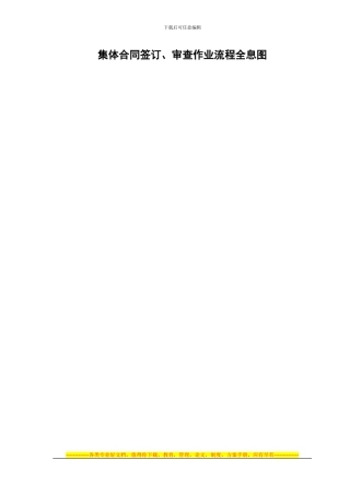 集体合同签订、审查作业流程