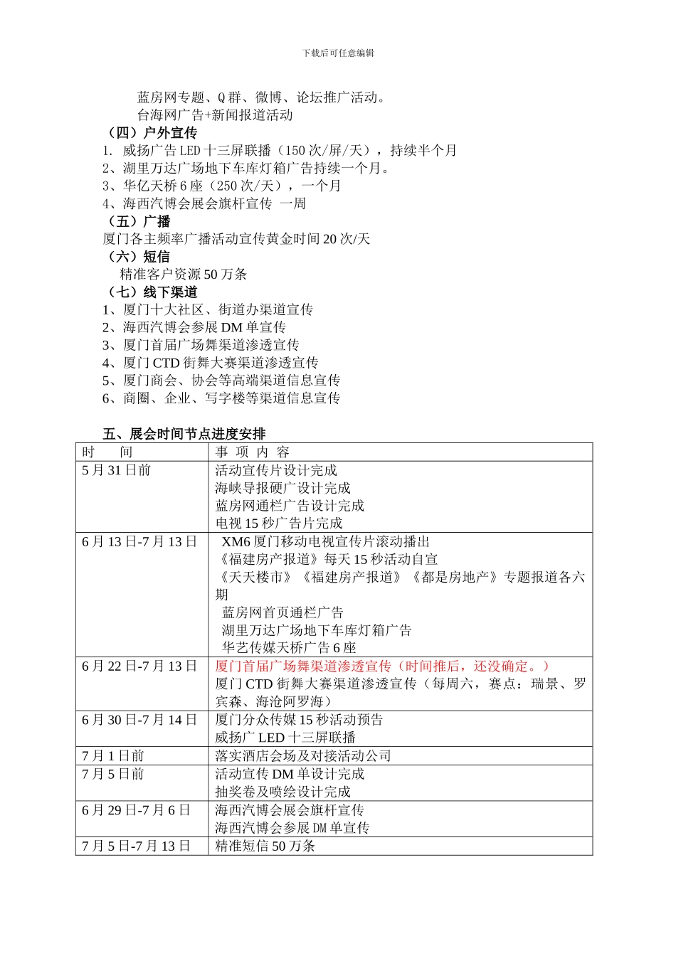 集美、翔安品牌楼盘展执行细案及合作协议_第2页