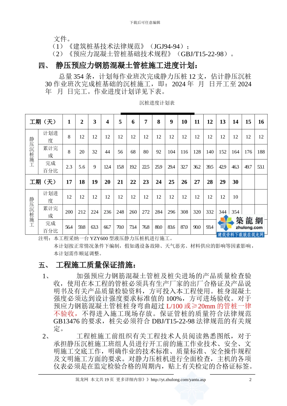 静压预应力管桩基础施工方案_第3页