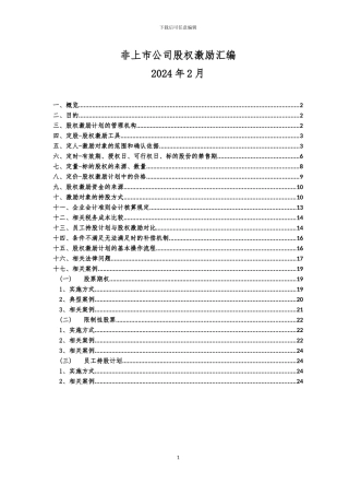 非上市公司股权激励汇编