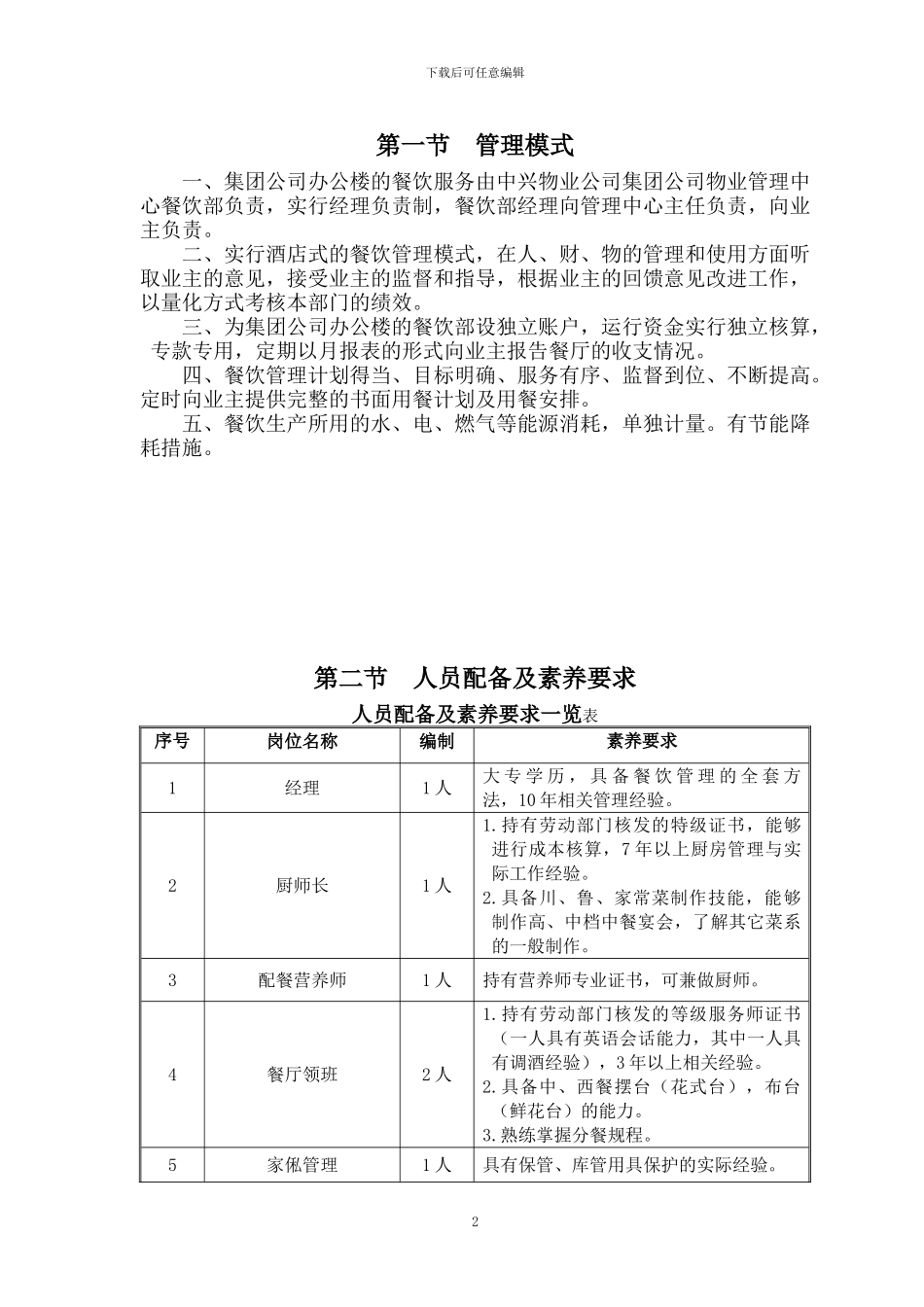 餐饮服务方案(新2024.1.12)_第2页