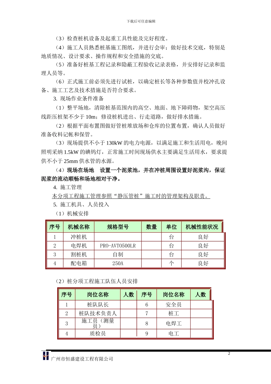 高层住宅楼冲孔灌注桩基础施工方案_第2页