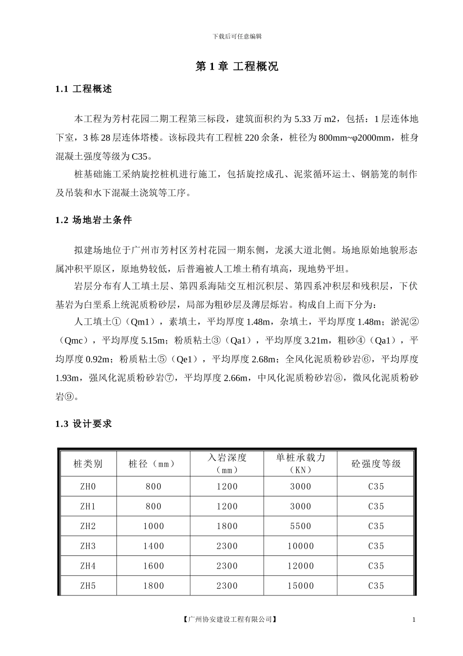 高层住宅楼桩基旋挖灌注桩专项施工方案_第3页
