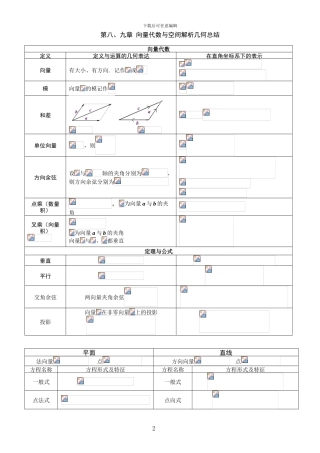 高数下册总复习知识点归纳
