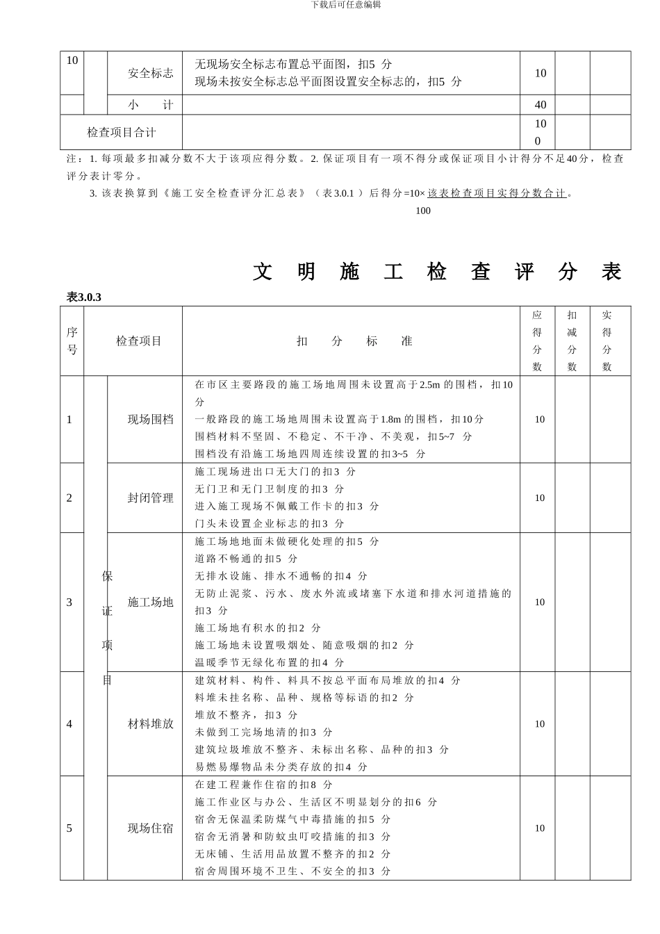 ()《建筑施工安全检查标准》全套表格_第3页