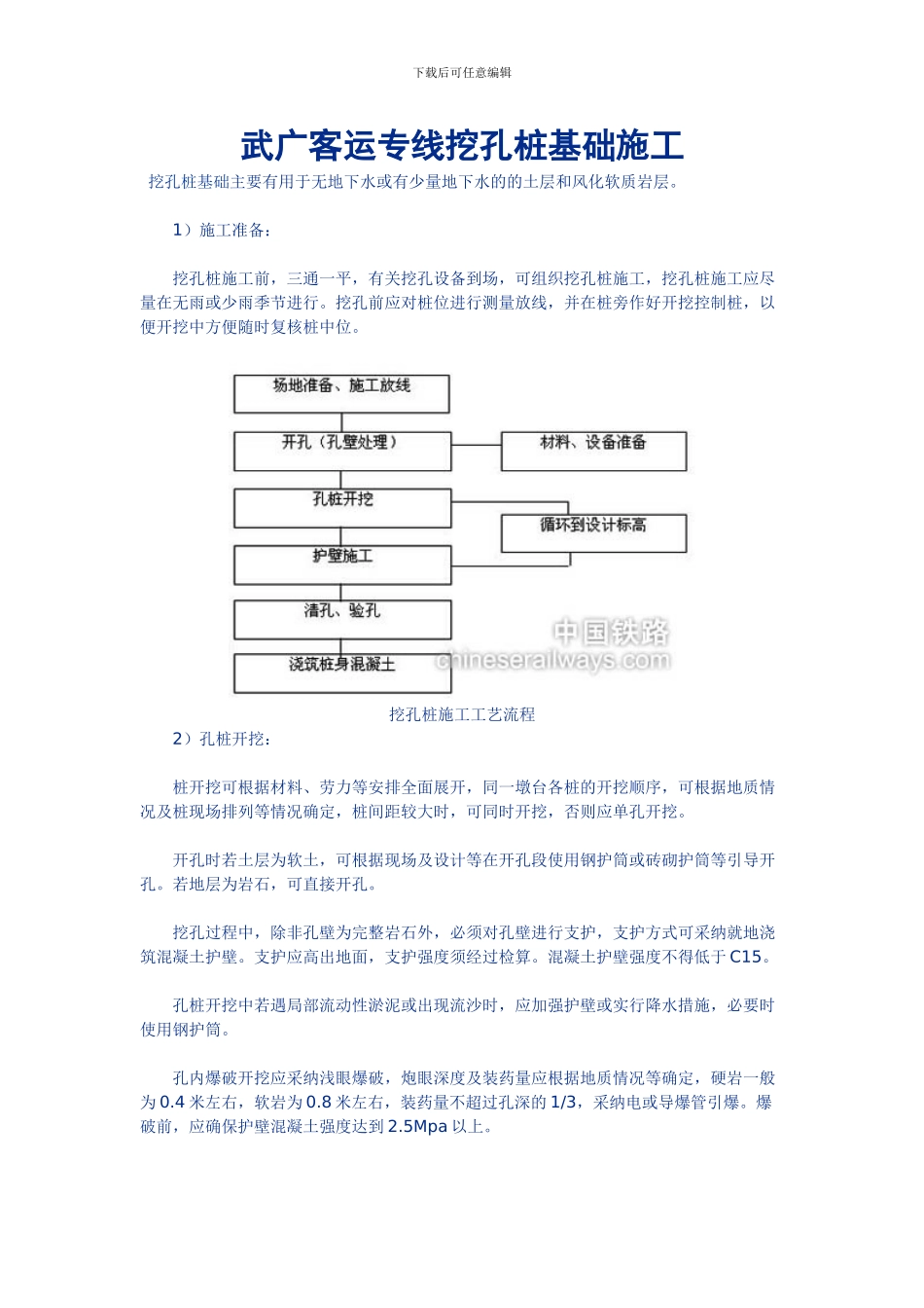 -动车论坛-武广客运专线挖孔桩基础施工_第1页