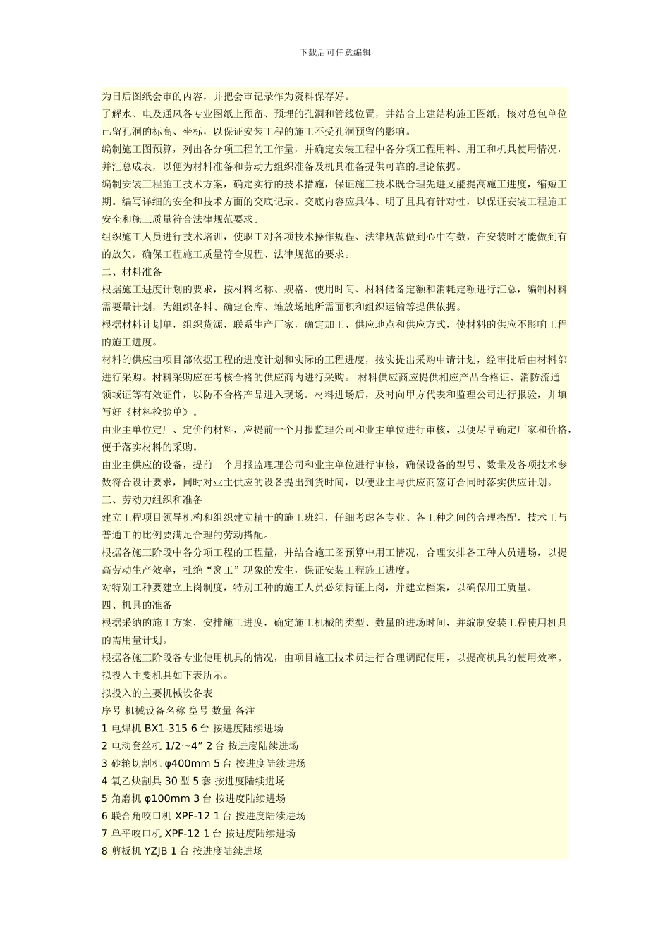 -水电安装工程施工方案--环能国际_第3页