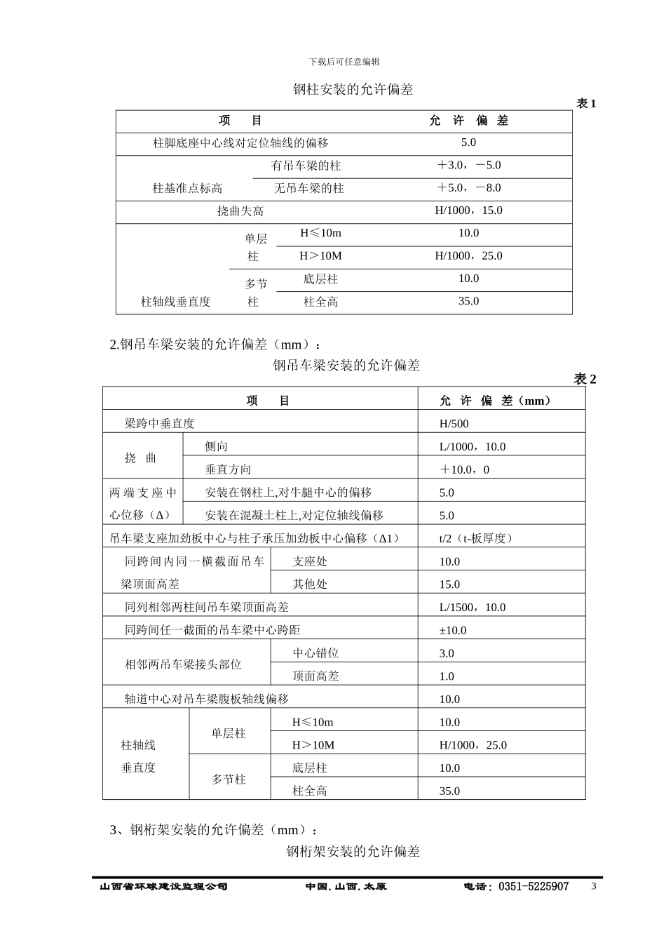 007钢结构安装工程施工质量监理细则_第3页