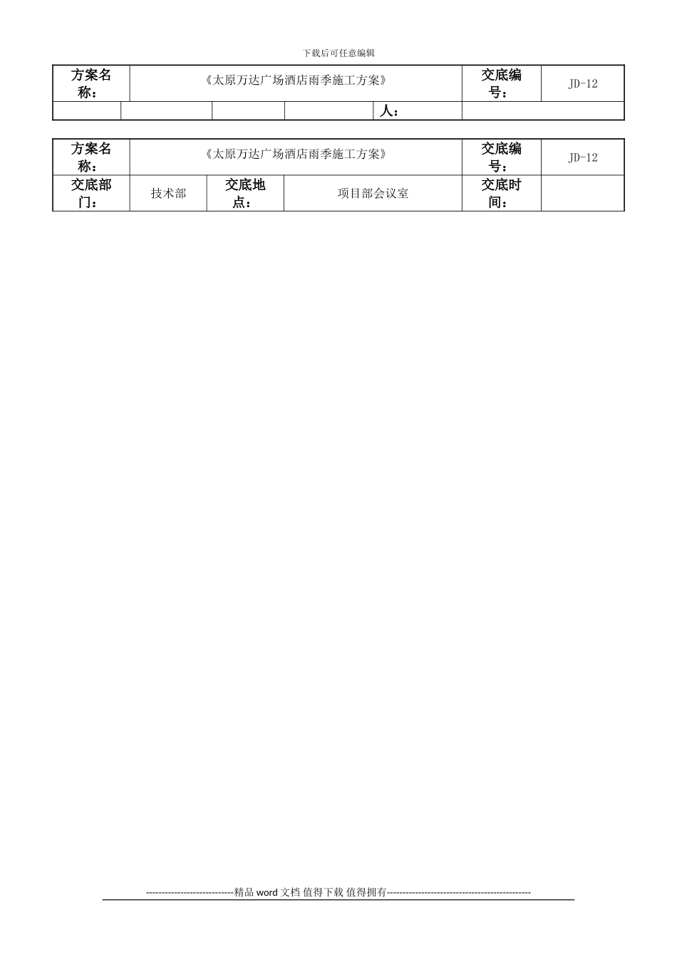 012酒店雨季施工方案交底指导书_第2页