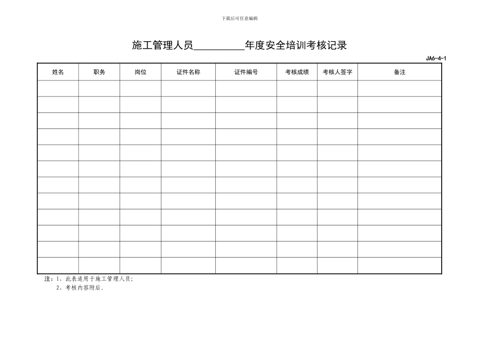 04施工管理人员年度安全培训考核记录_第2页