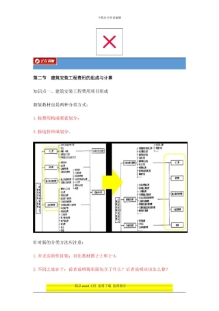 06第二节建筑安装工程费用的组成与计算--2024年监理工程师-中业网校投资控制讲义