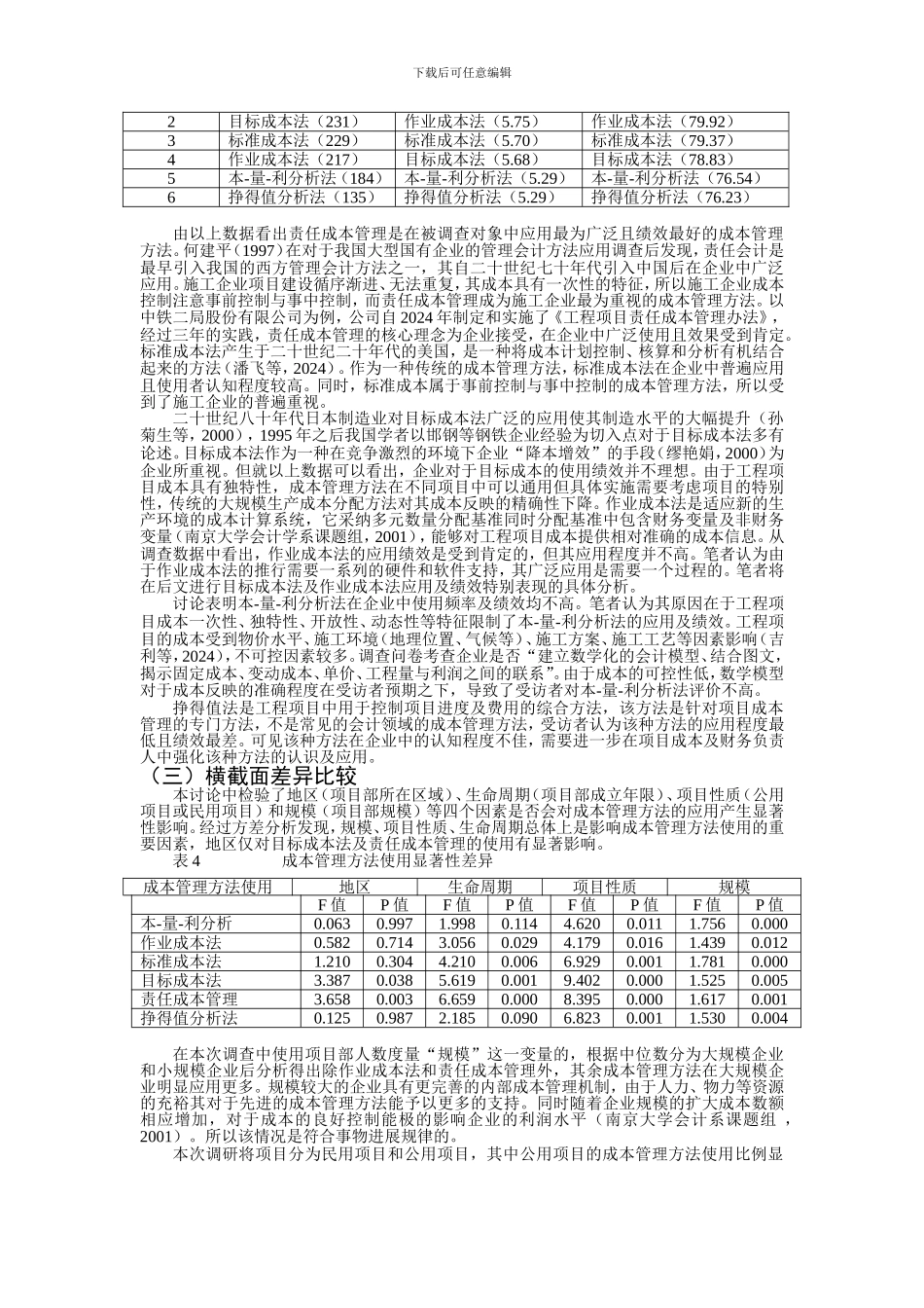09吉利-孙婷婷-成本管理方法的应用与成本管理绩效研究——基于中国国有大型铁路施工企业的问卷调查_第3页