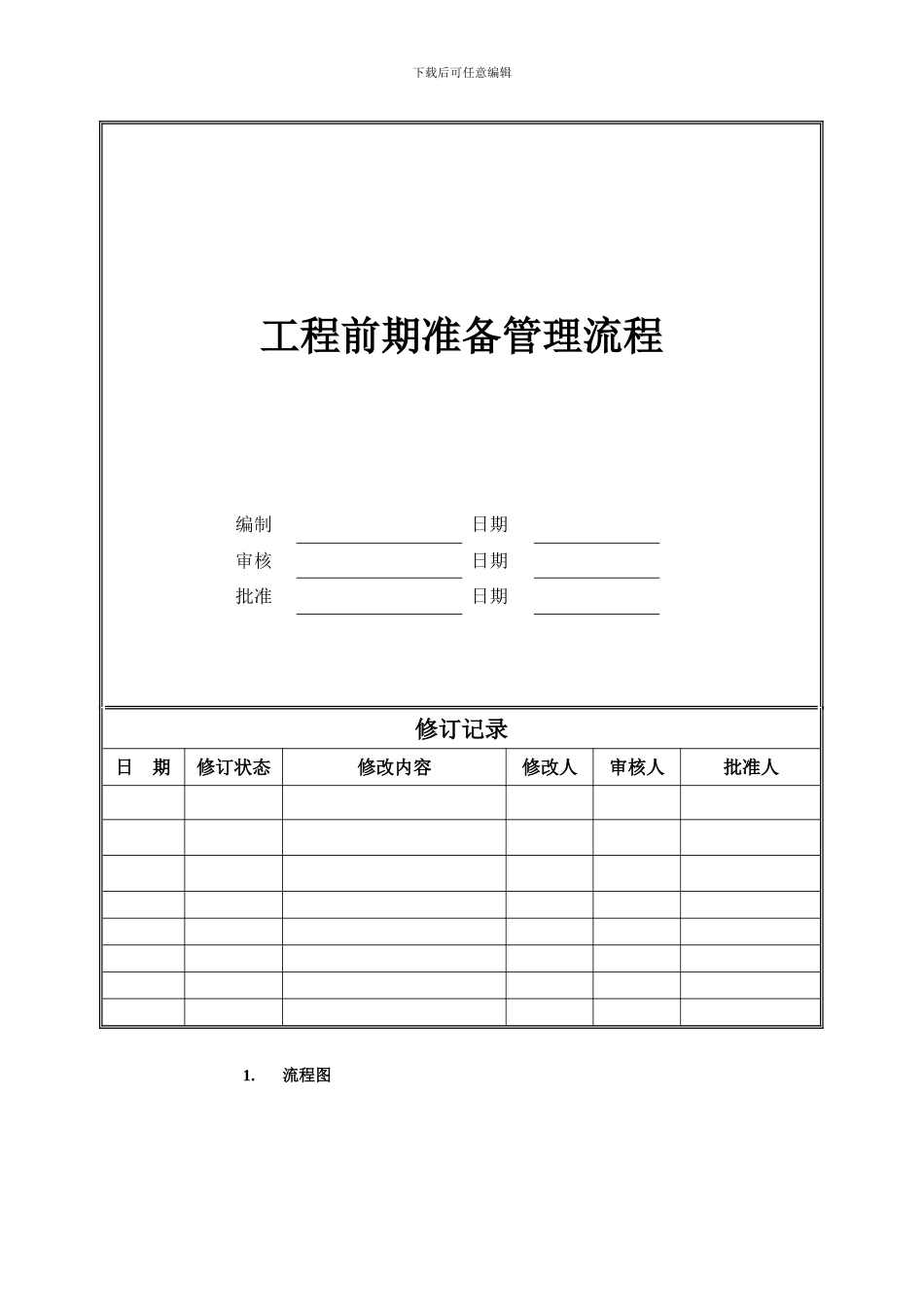 1-工程前期准备管理流程0401_第1页