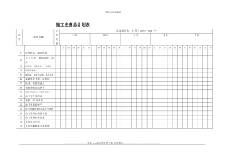 14年高层建筑施工进度计划表.doc111