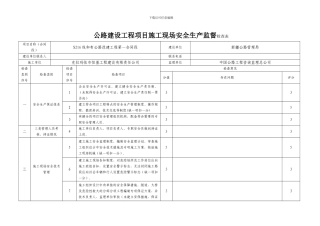 1施工现场安全生产监督检查表附件