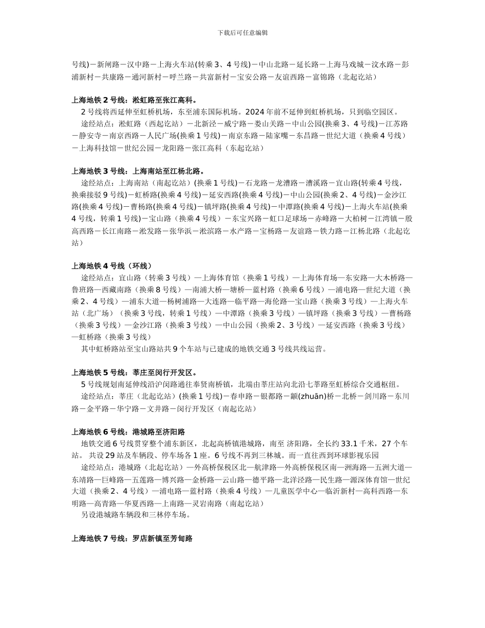 2024-上海轨道交通规划一览表_第3页
