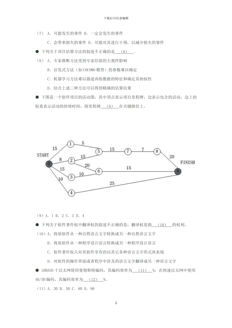 2024年上半年网络工程师上午题_第2页