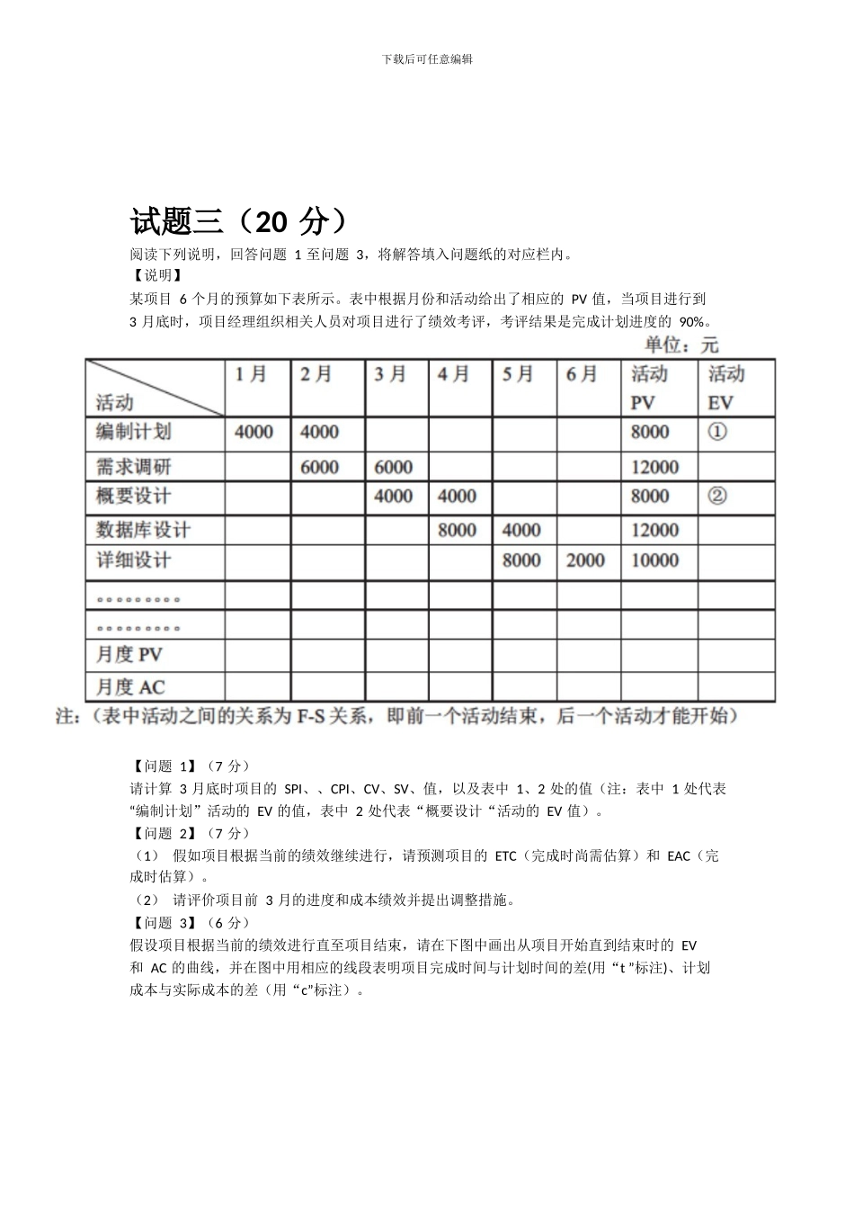 2024年下半年系统集成项目管理工程师真题_第3页