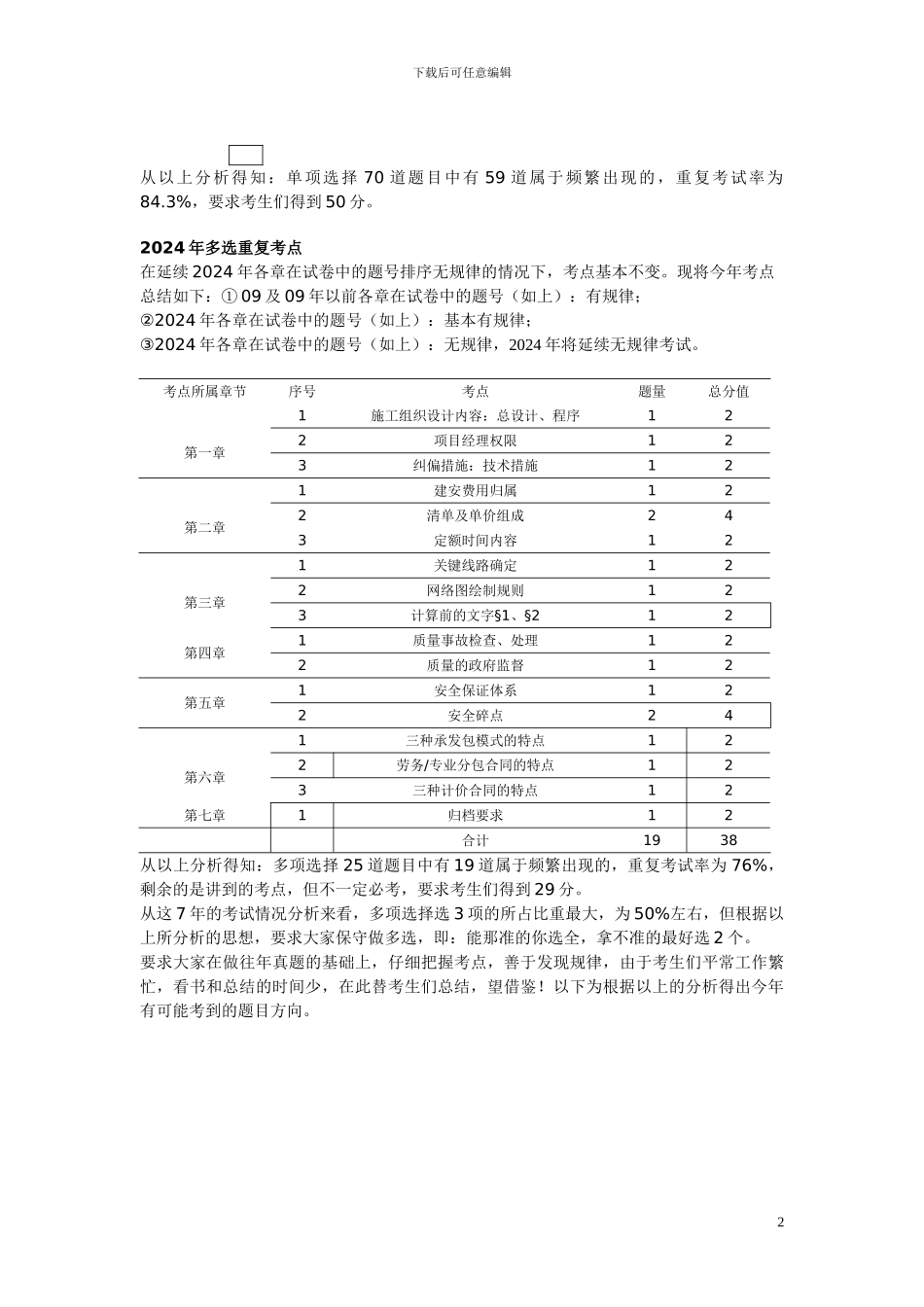 2024年二级建造师施工管理考点预测_第2页