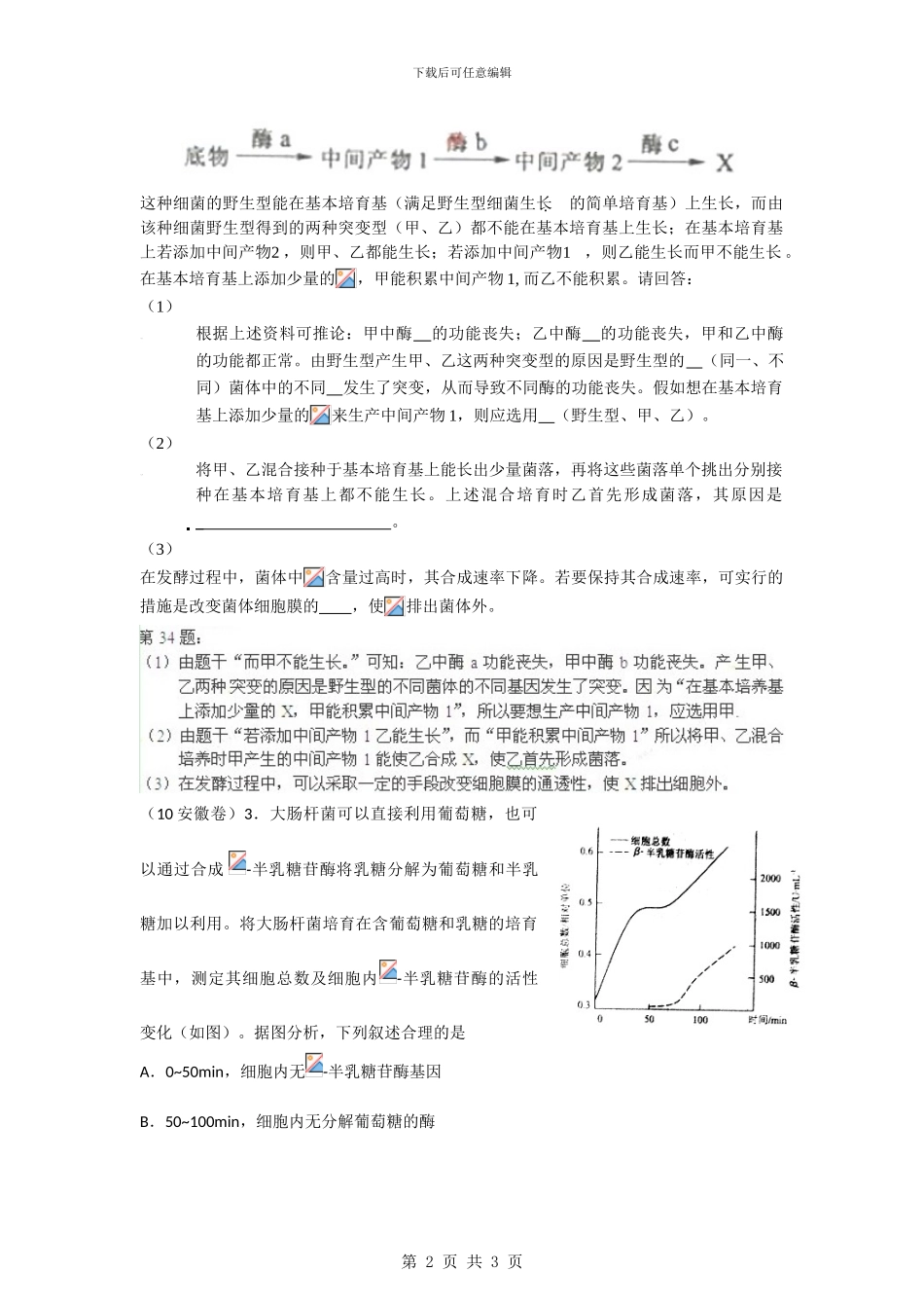 2024年高考生物试题分类汇编——微生物及发酵工程_第2页
