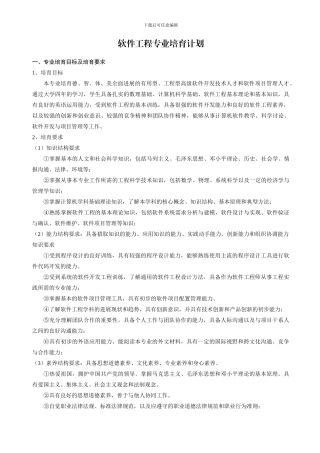 2024级软件工程培养计划