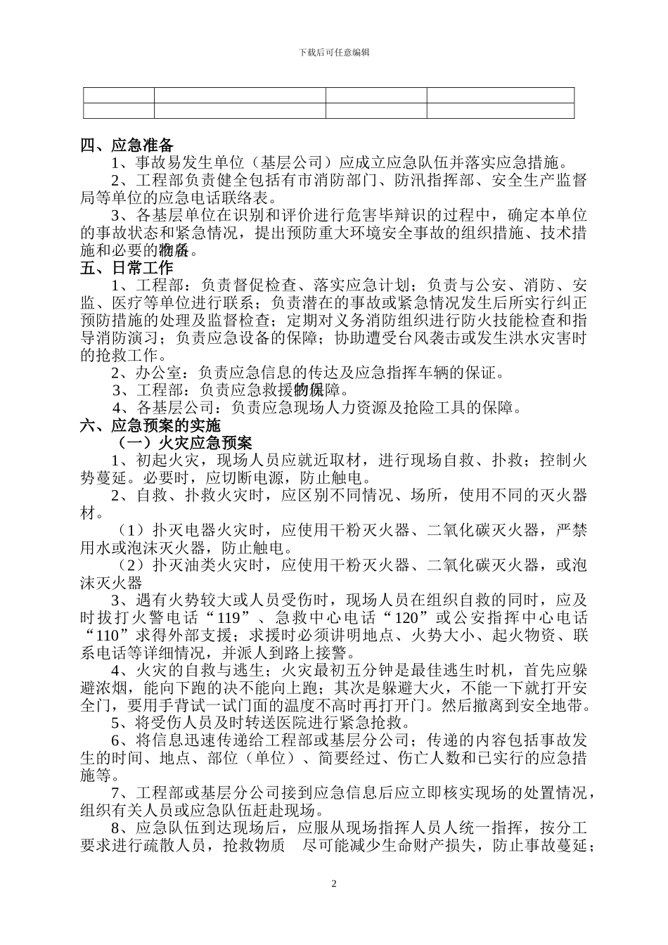 20建筑施工企业应急预案_第3页