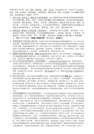热熔胶粉应用