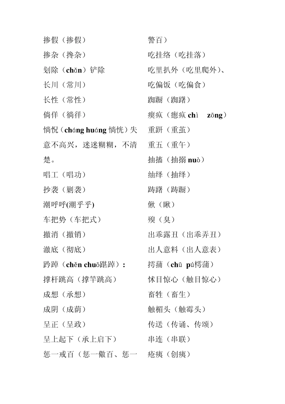 第六版《现代汉语词典》两写词——网校老师整理_第3页