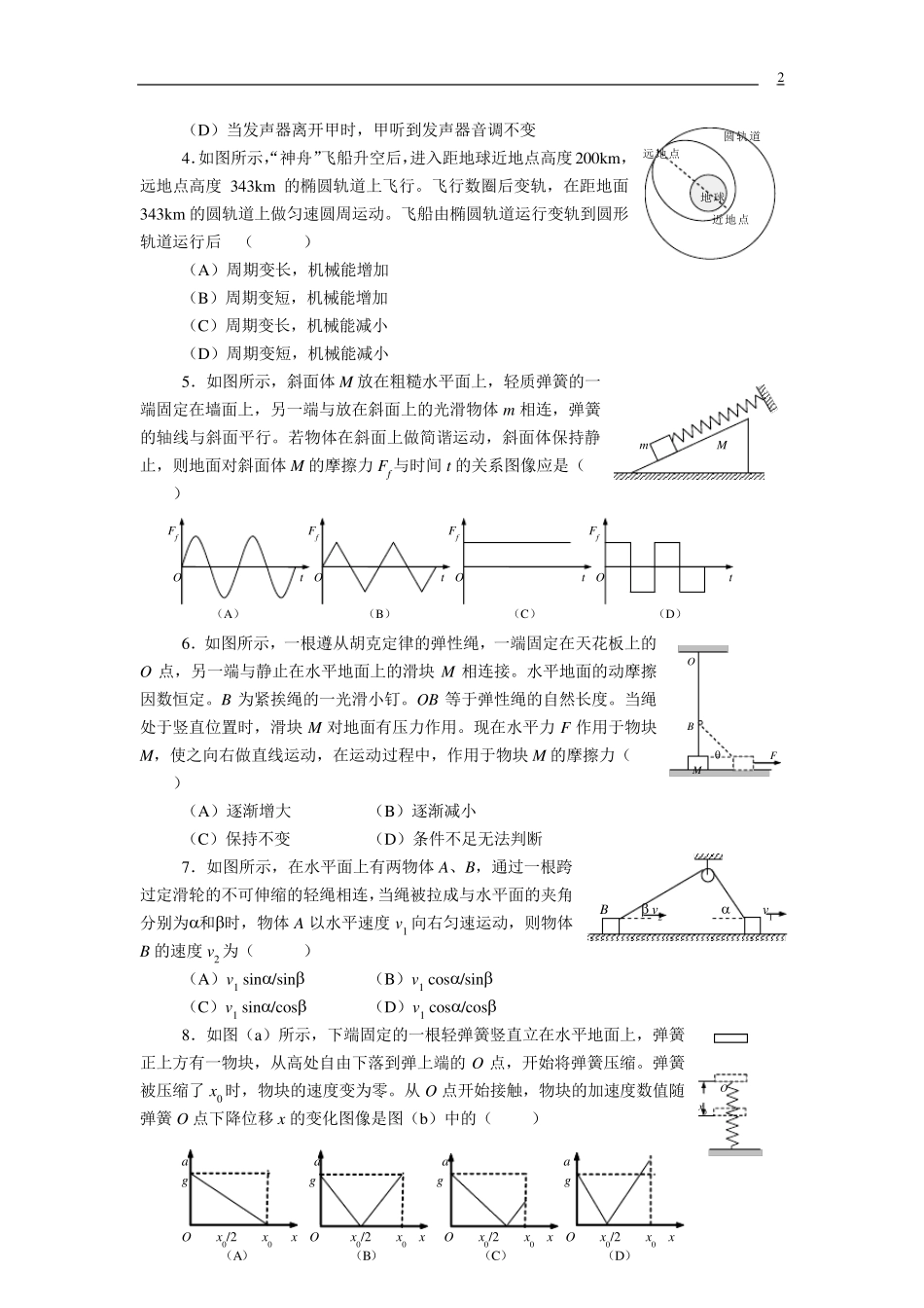 第十五届上海市高一物理竞赛试题及答案_第2页