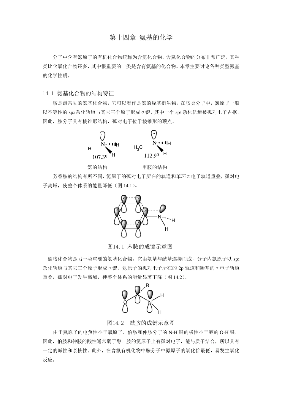 第十四章氨基的化学_第1页