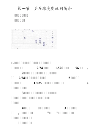 第十章乒乓球竞赛规则、规程与裁判法教案
