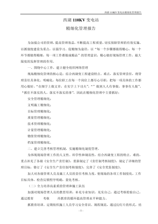 精细化管理报告