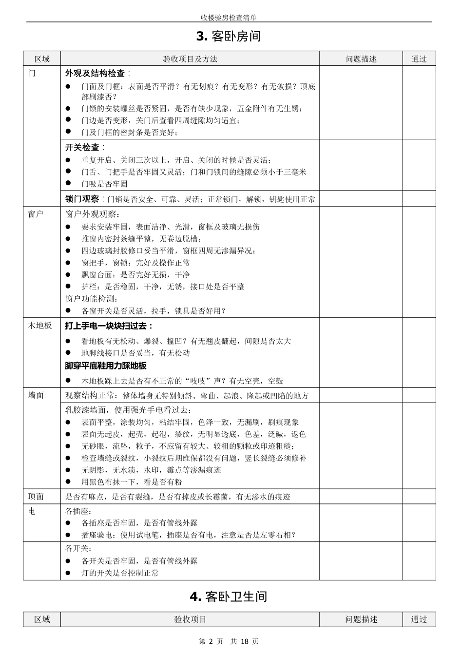 精装房验房项目清单_第2页