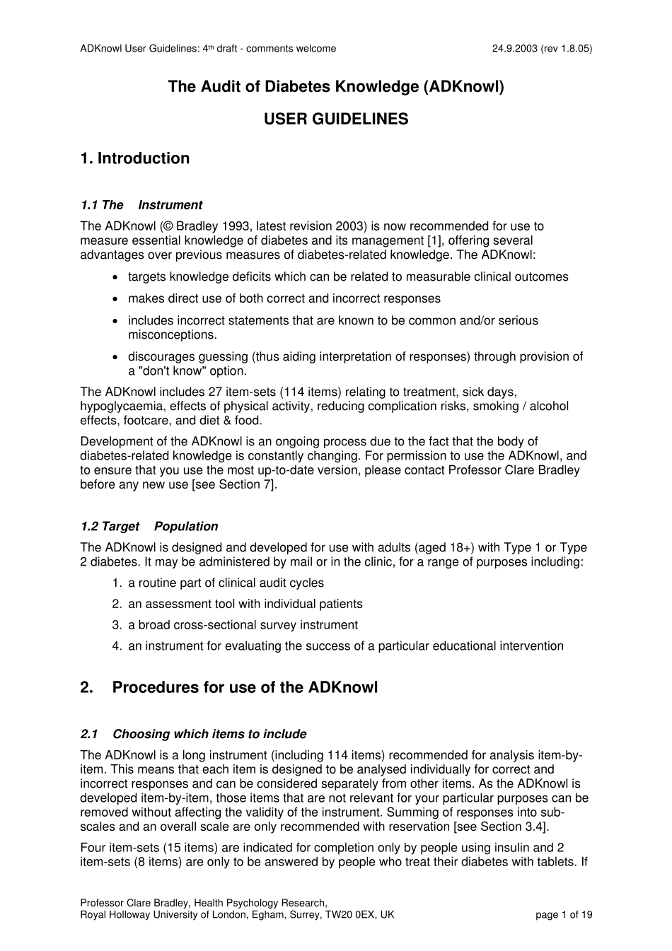 糖尿病患者知识量表_第1页