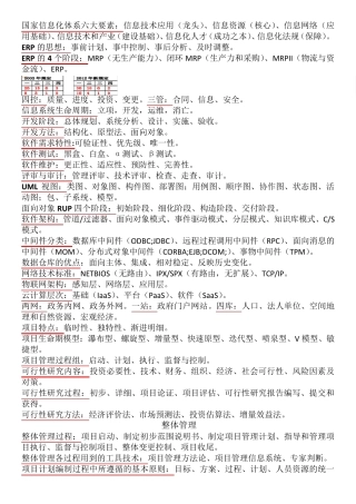 系统集成项目管理工程师必过资料DL