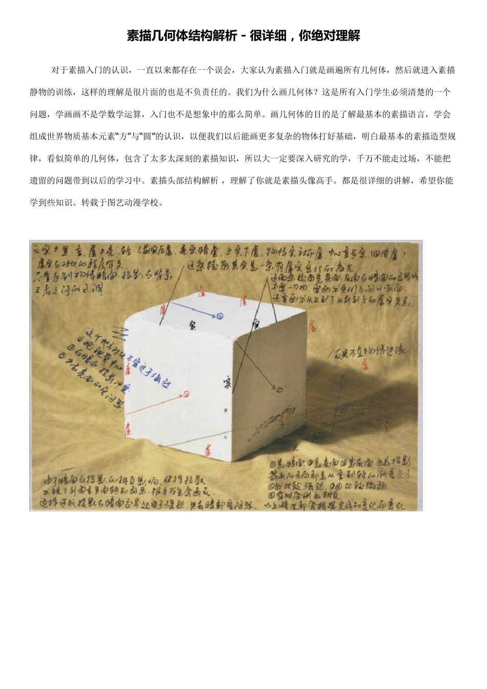 素描几何体结构解析,很详细,看完一定懂!_第1页