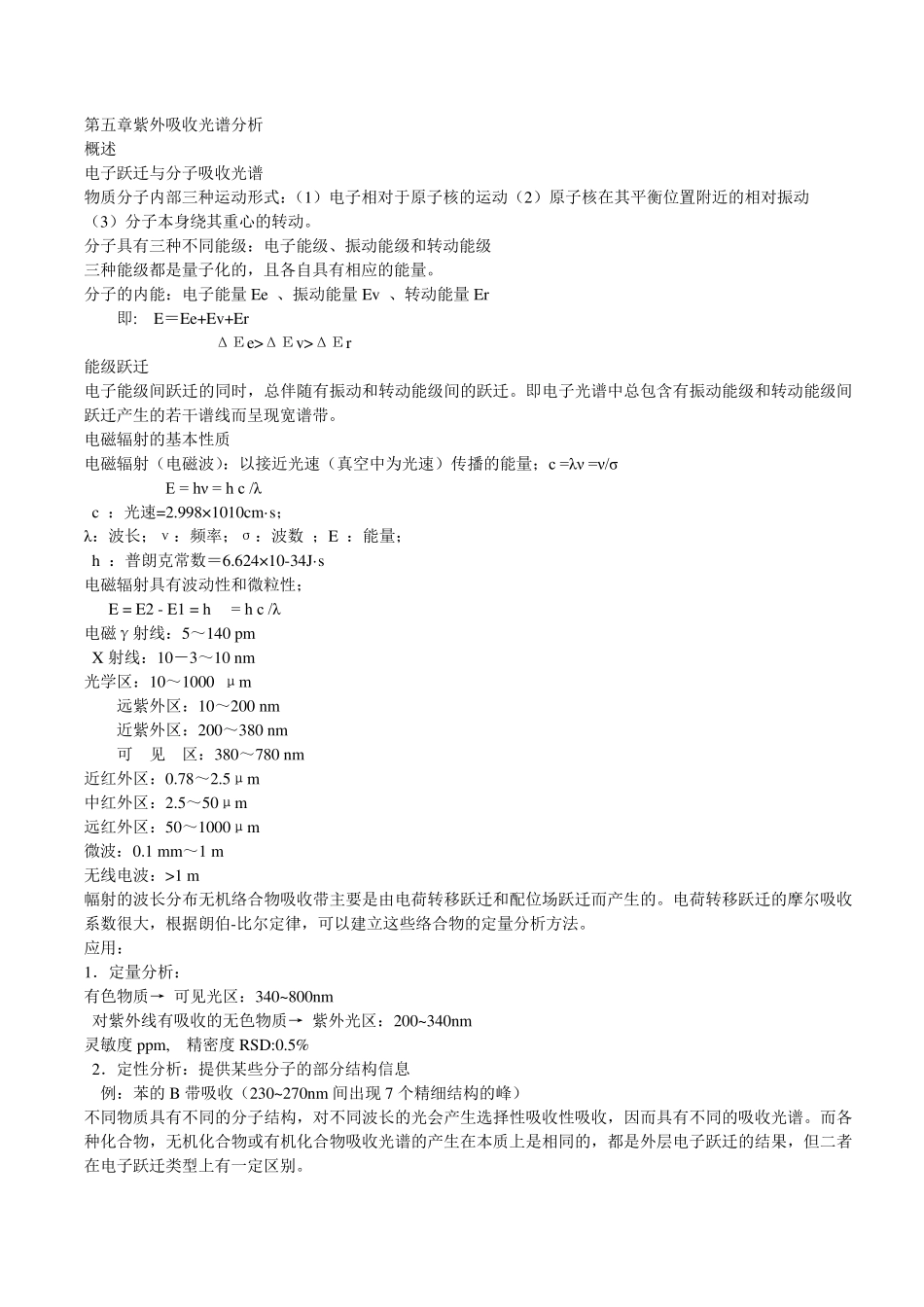 紫外吸收光谱分析_第1页