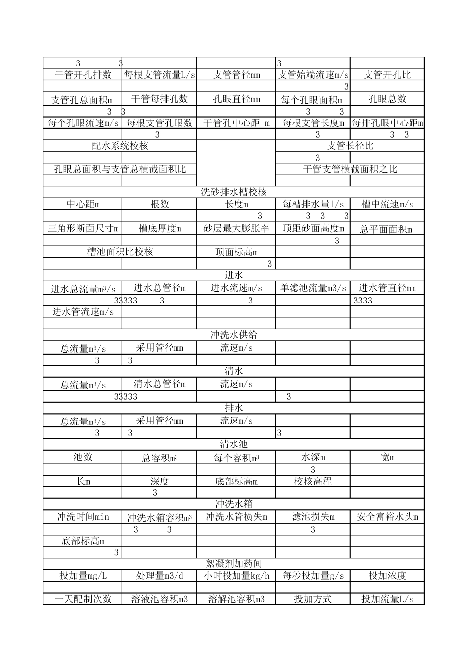 絮凝池和沉淀池设计参数_第2页