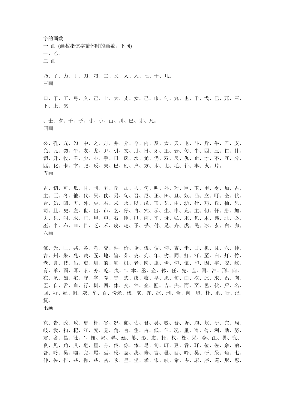 繁体字的笔画_第1页