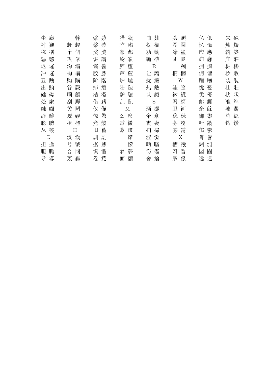 繁简字对照表(第一、二表)1_第2页