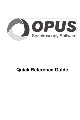 红外光谱软件(OPUS)的Introduction说明书
