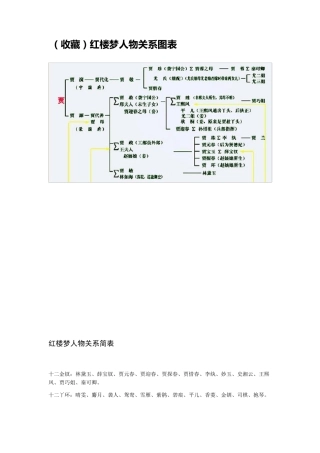 红楼梦人物关系表