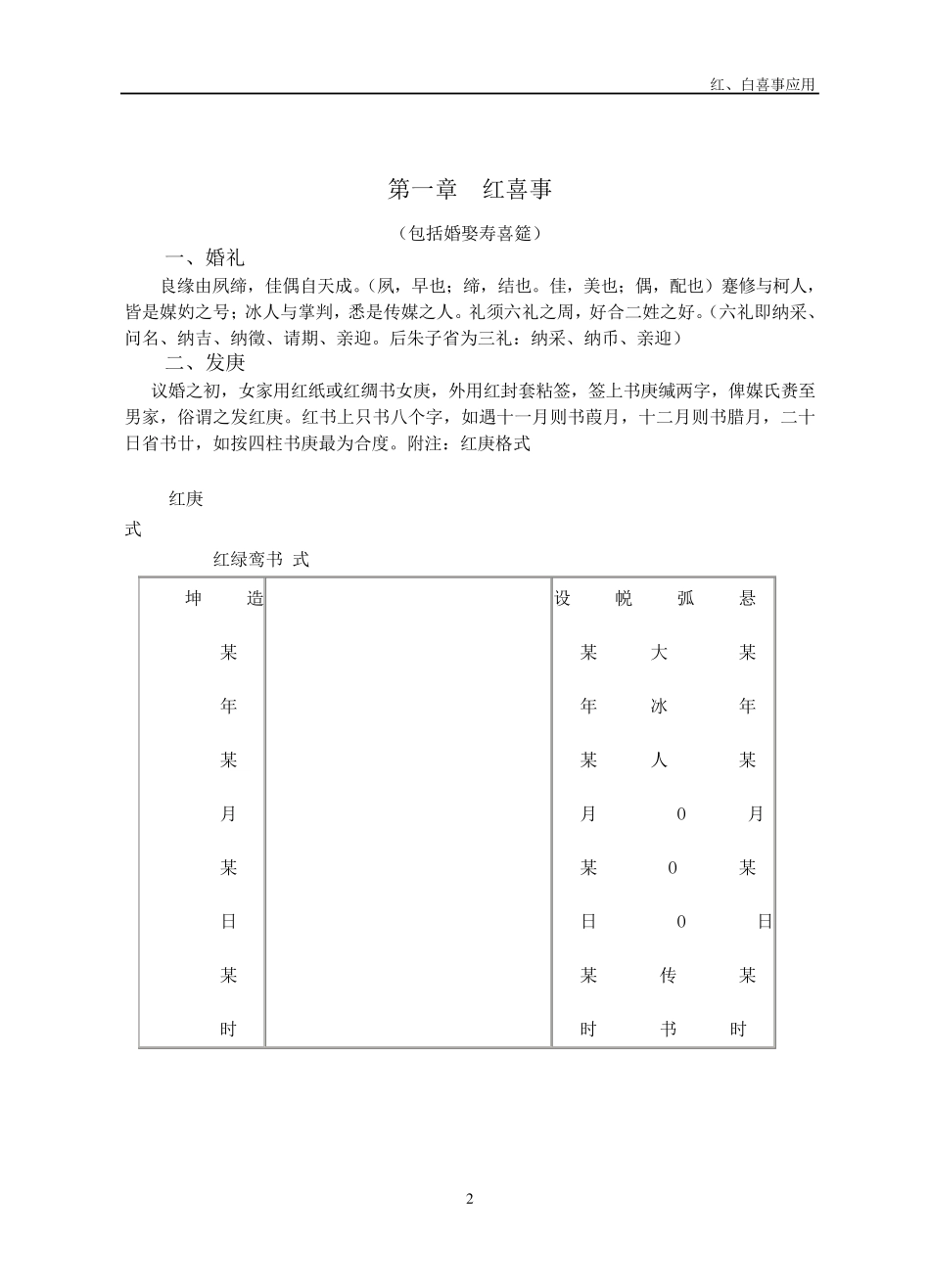红白喜事礼仪大全之11：红、白喜事常识_第2页