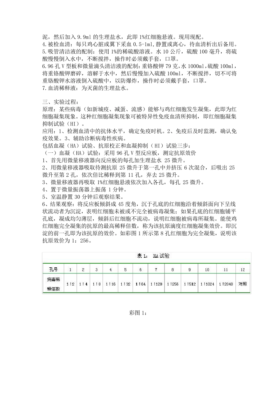 红细胞凝集试验(HA)与红细胞凝集抑制试验(HI)_第2页