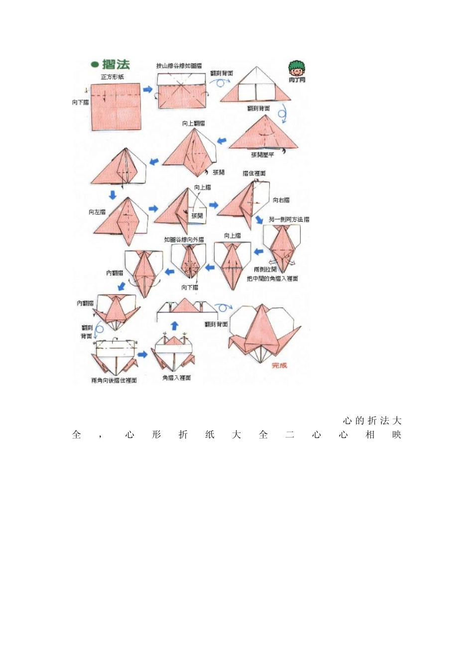 纯折纸图文介绍心的折法大全,心形折纸大全_第2页
