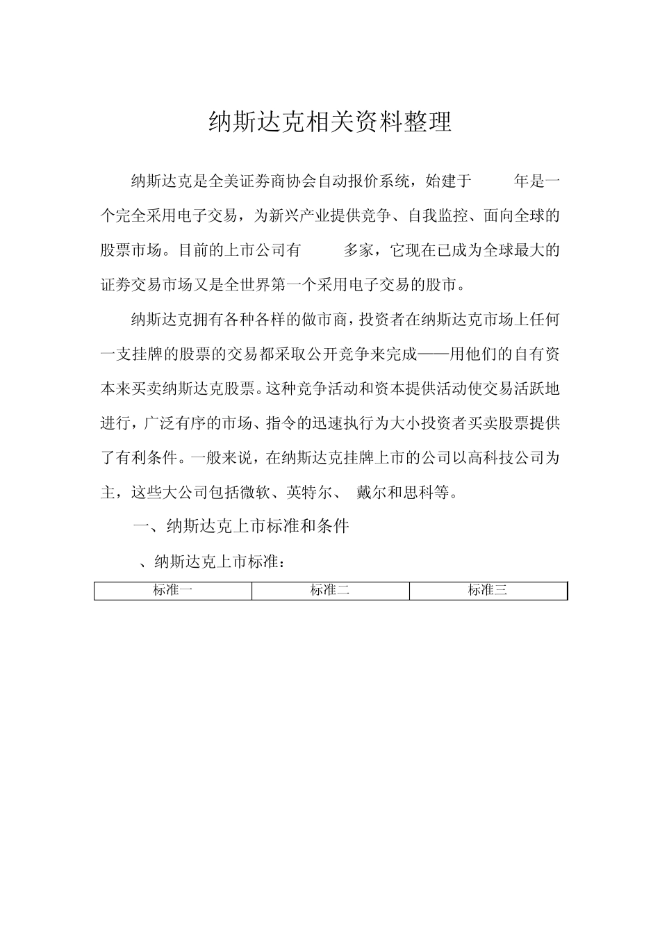 纳斯达克相关资料整理_第1页