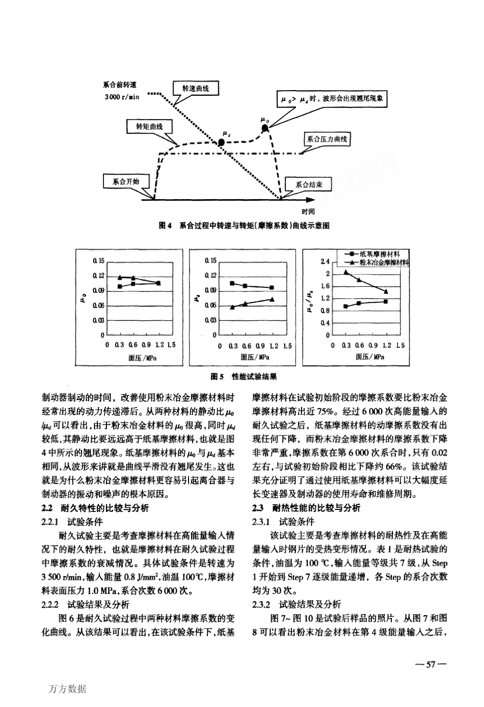 纸基摩擦材料与粉末冶金摩擦材料摩擦特性的试验比较_第3页